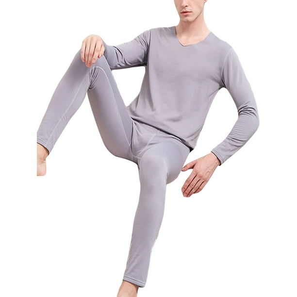 Mens Compression Shirt and Pants Workout Performance Long Johns Underwear Set 